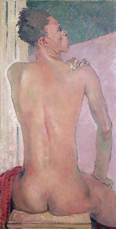 Back View of a black Sitting by Glyn Warren Philpot