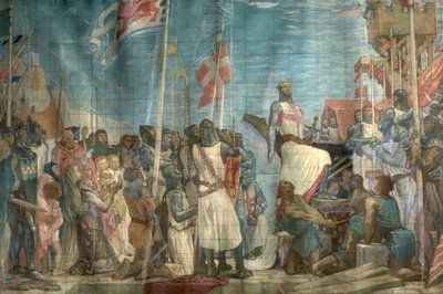 Richard the Lionheart Embarks on the Third Crusade by Glyn Warren Philpot