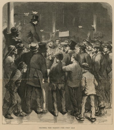 Columbia Fish Market - The First Sale by Godefroy Durand