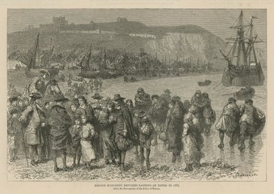 The Huguenots in England: French Huguenot Refugees Landing at Dover in 1685 by Godefroy Durand