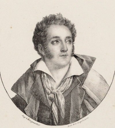 Portrait of the composer François Charles Mansui by Godefroy Engelmann