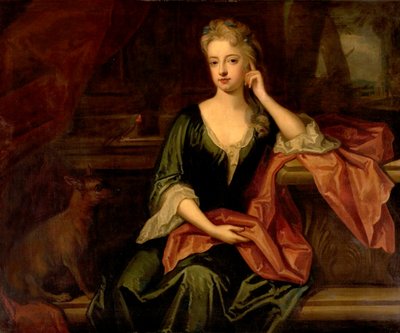 Lady with a Dog and a Parrot, 17th century by Godfrey Kneller