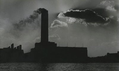 Thames side power station, London 1950s by Godfrey Macdominic