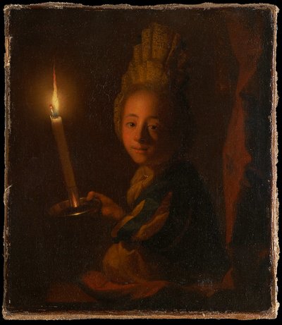 Girl with Burning Candle by Godfried Schalcken
