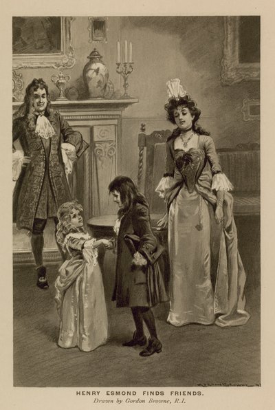 Illustration for The History of Henry Esmond by Thackeray by Gordon Frederick (after) Browne