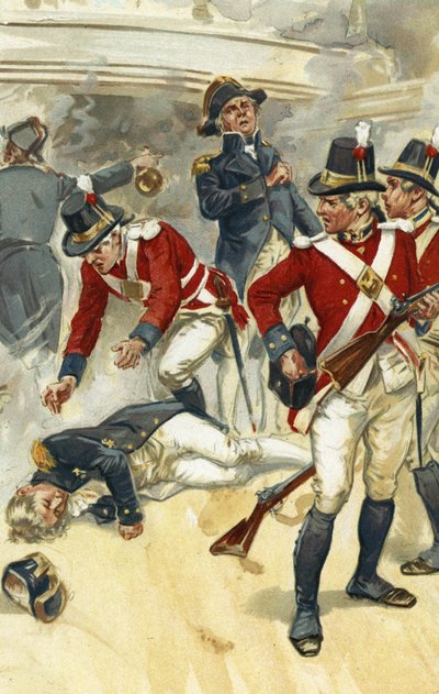 Admiral Lord Nelson Fatally Wounded at the Battle of Trafalgar by Gordon Frederick Browne