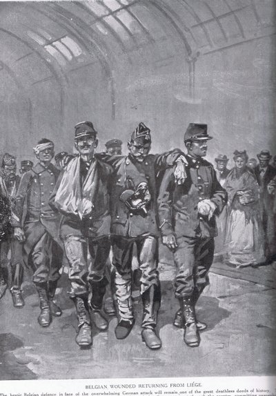 Belgian Wounded Returning from Liege by Gordon Frederick Browne