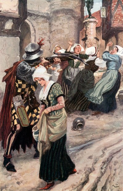 Denys Took Down His Crossbow and Pretended to Shoot Them by Gordon Frederick Browne