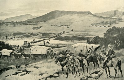 Generals French and Hutton Crossing the Vaal into Transvaal Territory by Gordon Frederick Browne