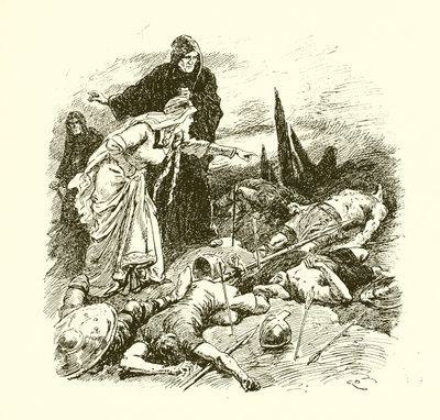 Queen Edith Finding the Body of Harold After the Battle of Hastings by Gordon Frederick Browne