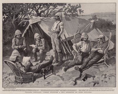 Talana Cottage, Tommy occupies a Hut deserted by Boer Officers by Gordon Frederick Browne