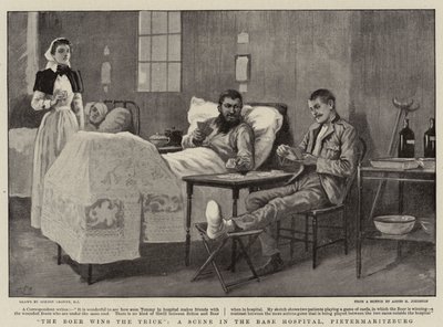 The Boer Wins the Trick, A Scene in the Base Hospital, Pietermaritzburg by Gordon Frederick Browne