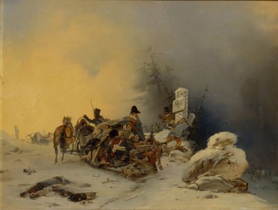 The Withdrawal of the French Troops from Russia, 1846 by Gottfried Willewalde