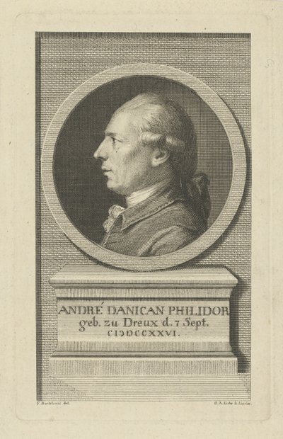 Portrait of François-André Danican Philidor by Gottlob August Liebe