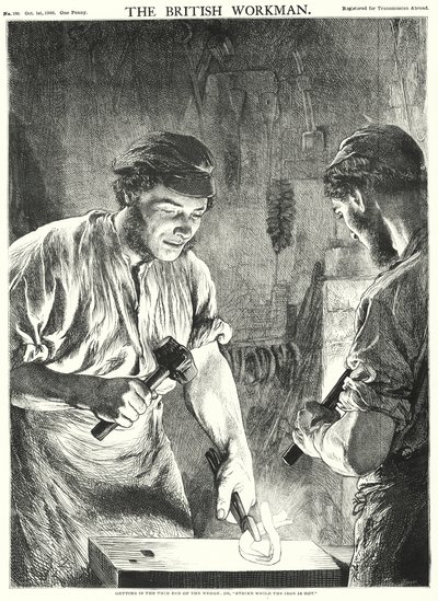 Getting in the Thin End of the Wedge, or, "Strike while the iron is hot" by Gourlay Steel