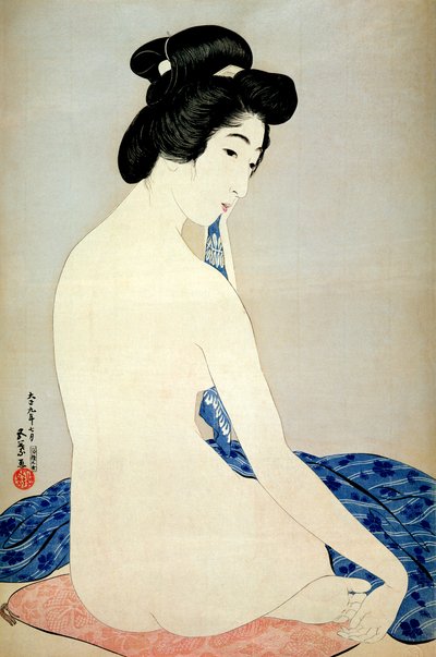 Woman After the Bath, Published by Shosaburo Watanabe, 1920 by Goyo Hashiguchi