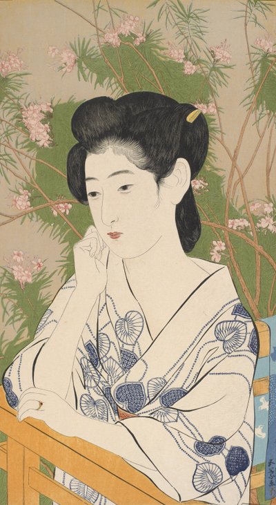 Woman at a Hot Spring Hotel, 1920 by Goyo Hashiguchi