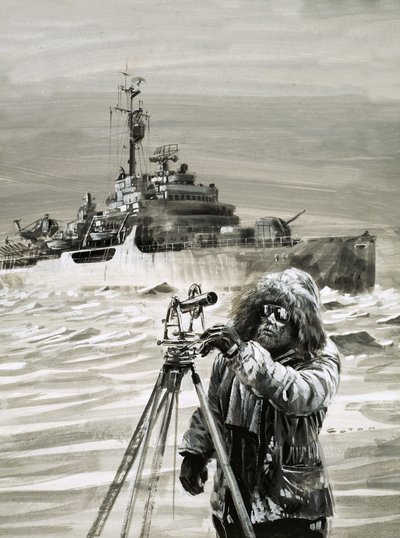 A Member of the British Antarctic Survey Team at Work by Graham Coton