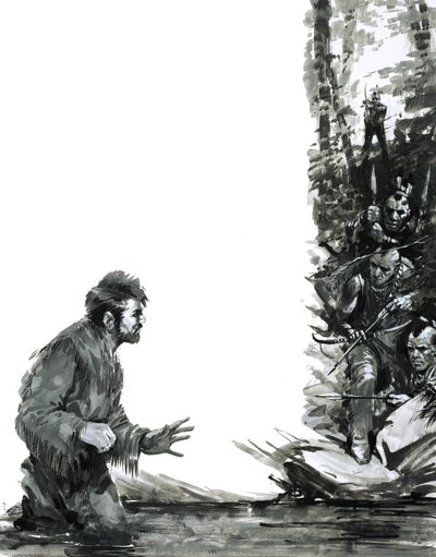 Alexander Mackenzie Threatened by Indians in a River by Graham Coton