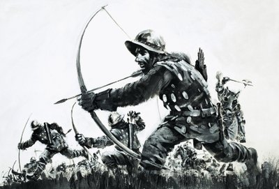 Bowmen at the Battle of Bannockburn by Graham Coton