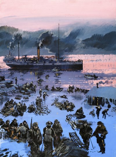 Embarking for the Klondike Gold Rush by Graham Coton