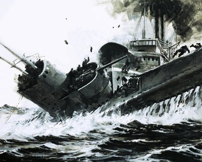 In the China Seas in 1930, the 2,000 ton steamer Yuta slammed into the side of the submarine Poseidon by Graham Coton