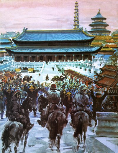 Marco Polo, with His Father and Uncle, Approaching the Palace of the Great Khan by Graham Coton