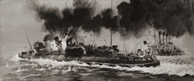 Unidentified WW1 Naval Engagement by Graham Coton