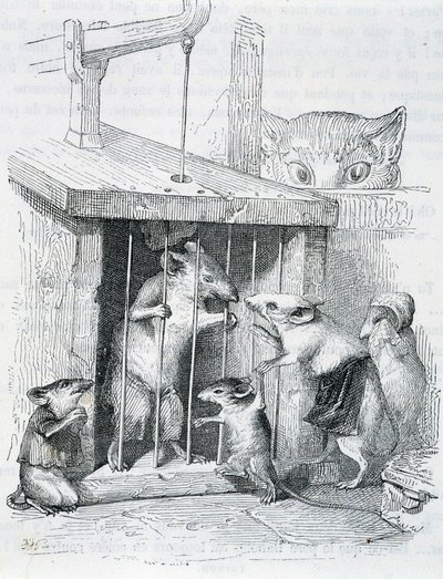 Trapped mouse surrounded by her torn family - by Grandville by Grandville