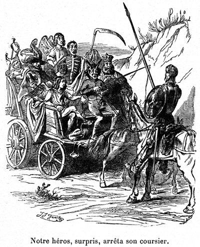 Illustration of the adventures of Don Quixote written by Cervantes by Grandville (1803 47)