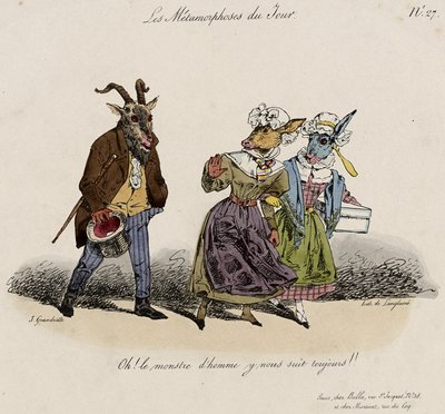 Les Metamorphoses du Jour, No. 27 by Grandville