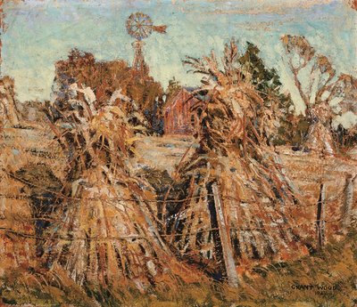 The Cornfield by Grant Wood