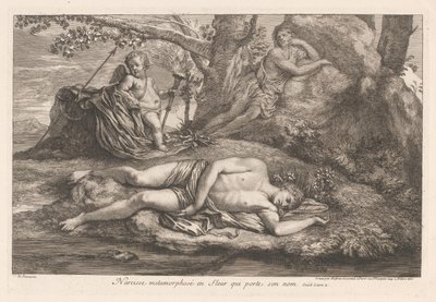 Narcissus and Echo by Gérard Audran