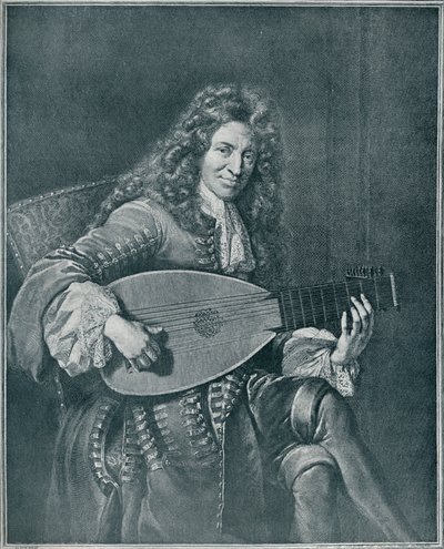 Charles Mouton, c1626-1710. French lutenist and lute composer, 1909 by Gérard Edelinck