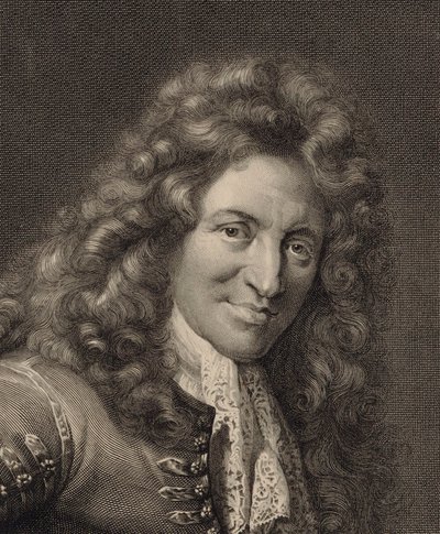 Portrait of the Lutenist and Composer Charles Mouton by Gérard Edelinck