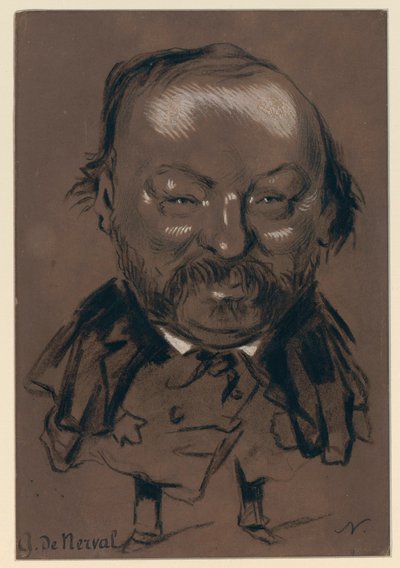 Gérard de Nerval - Caricature by Nadar by Gerard de Nerval