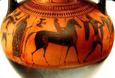 Amphora Depicting the Story of Theseus and the Minotaur, c.540 BC by Greek