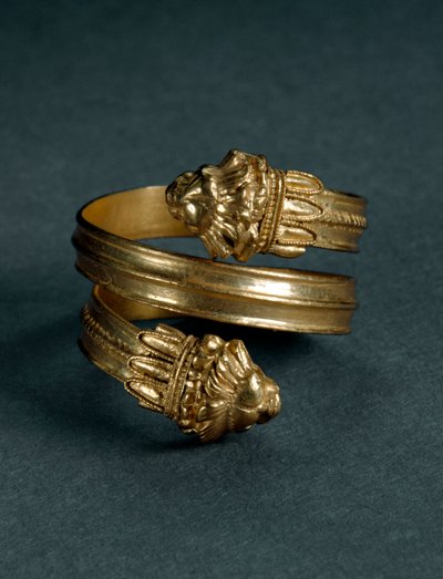 Art of Great Greece: Gold Ring with Lion Protomes by Greek