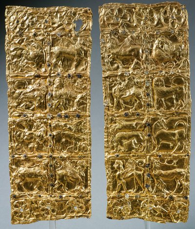 Foil with embossed decoration from Delphi by Greek