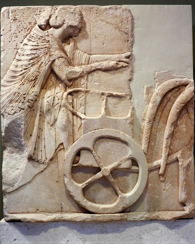 Relief of racer on his chariot, 520 BC by Greek