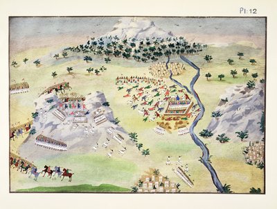 Battles between Turks and Greeks at Karpenisi and Kaliakouda (plate 12) from Pictorial History of the Greek War of Independence by General Makryjannis by Greek School