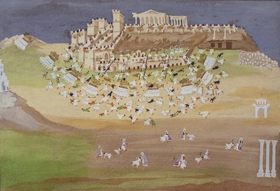 First Battle of Athens in 1826, from the Pictorial History of the Greek War of Independence by Greek School