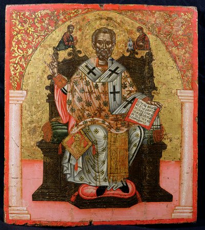 St. Nicholas Enthroned, Icon, from Thessalonica by Greek School