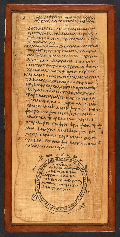 Magic Book, Papyrus 416 (5v), 4th Century by Greek school