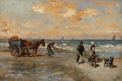 The Crab Fishers on the Sea Shore by Gregor von Bochmann