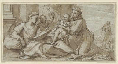 Mary with Christ Child, John the Baptist, and St. Anthony of Padua by Gregorio Lazzarini