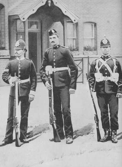 Corporal and Privates, the Buffs, c1880 by Gregory and Co