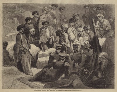 Circassian Chiefs and Russian Officers by Grigori Grigorevich Gagarin