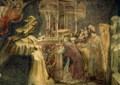 Episode from the Old Testament, fresco from the Cappella dei Carraresi, Padua, Italy by Guariento di Arpo