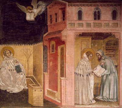 Vision of St Augustine (fresco) by Guariento di Arpo